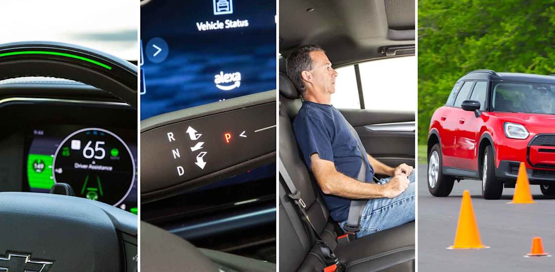 Consumer Reports testing facilities showing multiple test scenarios